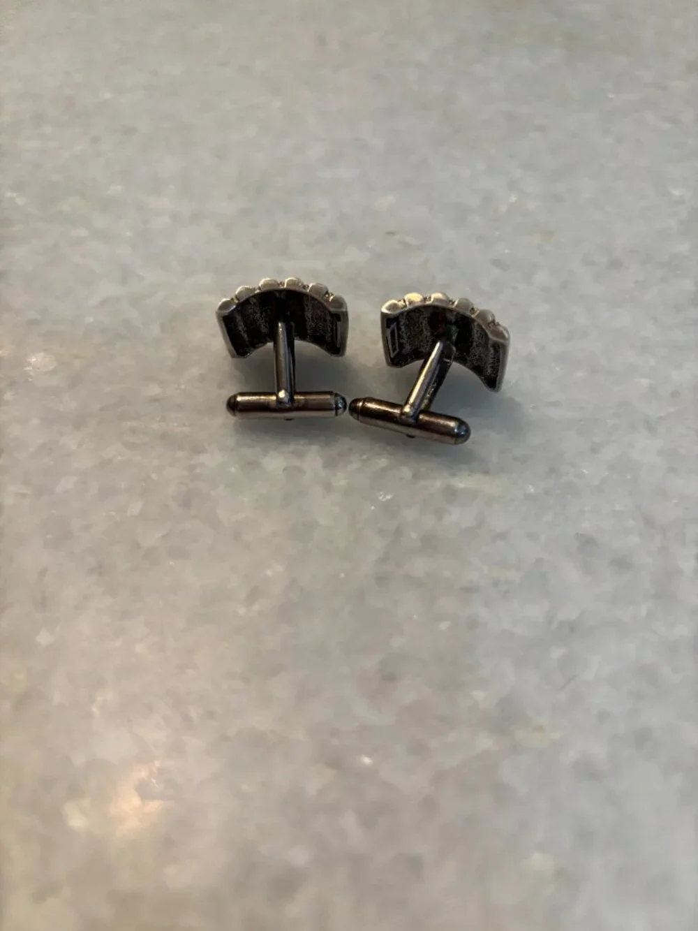 Tiffany & Co. Sterling Silver & 18K Gold Ribbed Cufflinks (Box & Pouch Included)